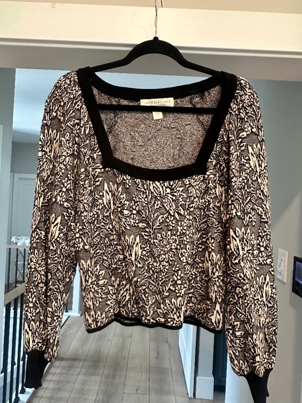 Saltwater Luxe Square Neck Sweater Size M